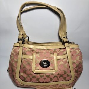 Pink Coach Signature Handbag